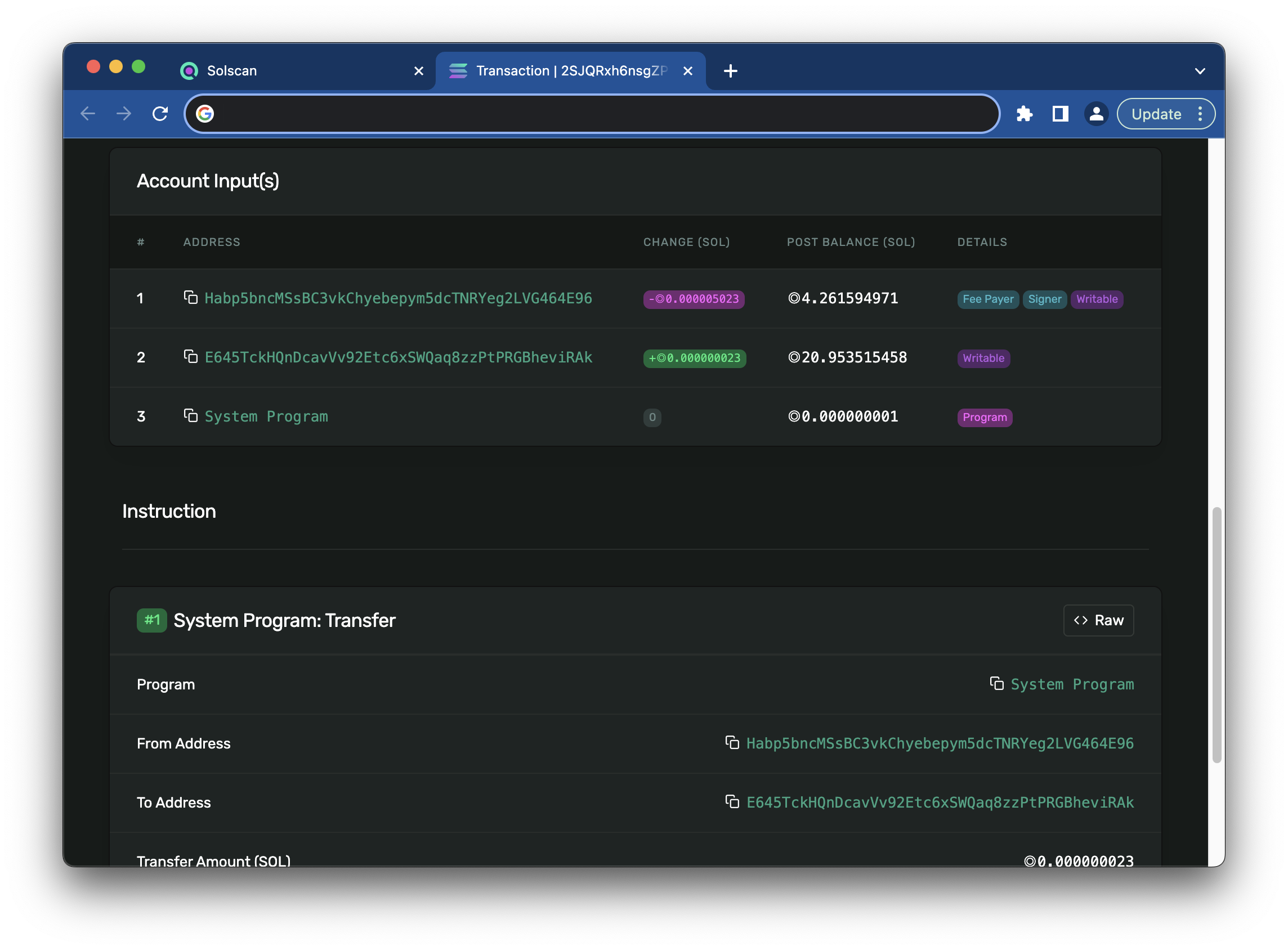 Transaction View