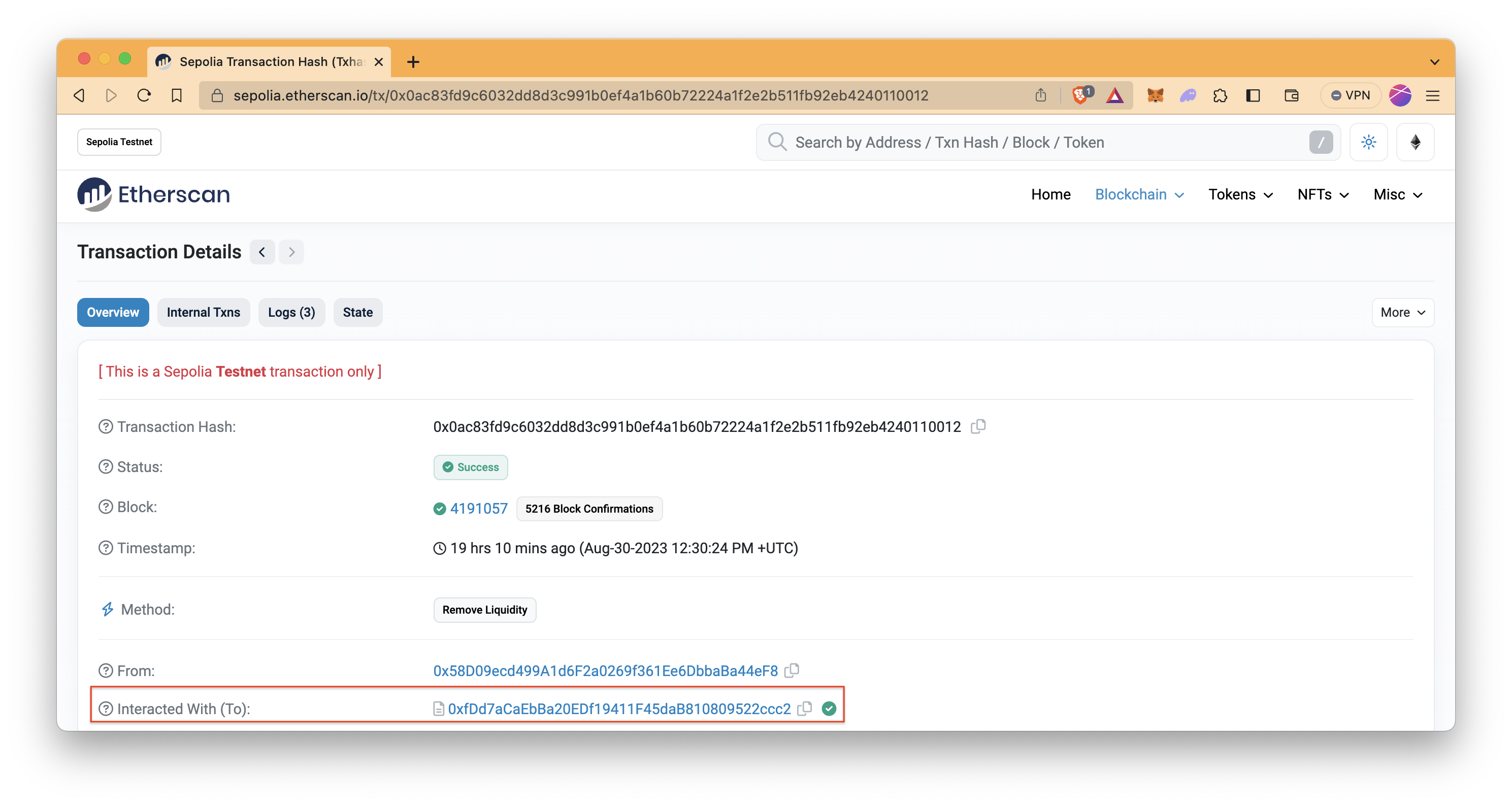 Exchange Smart Contract