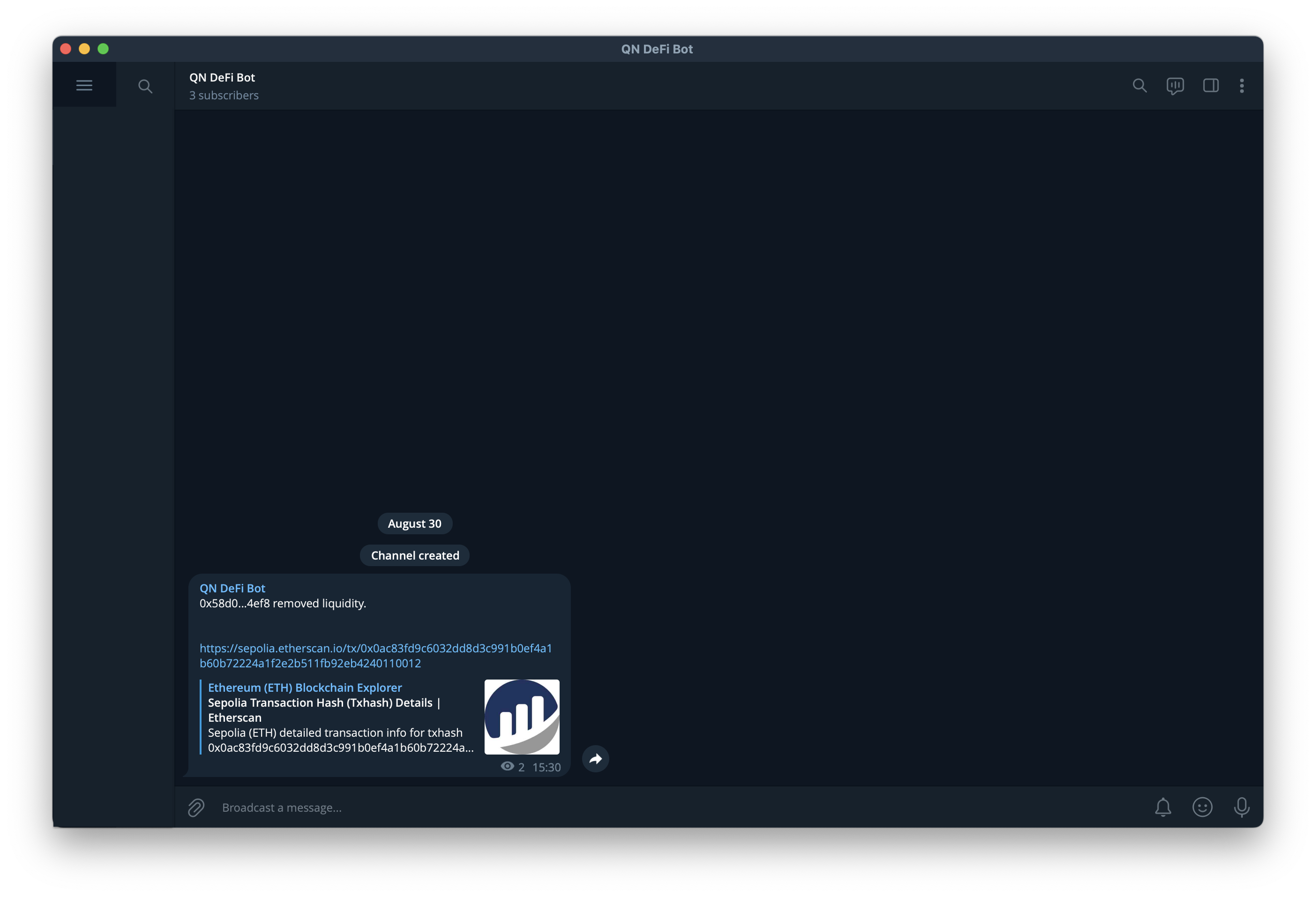 Telegram Message