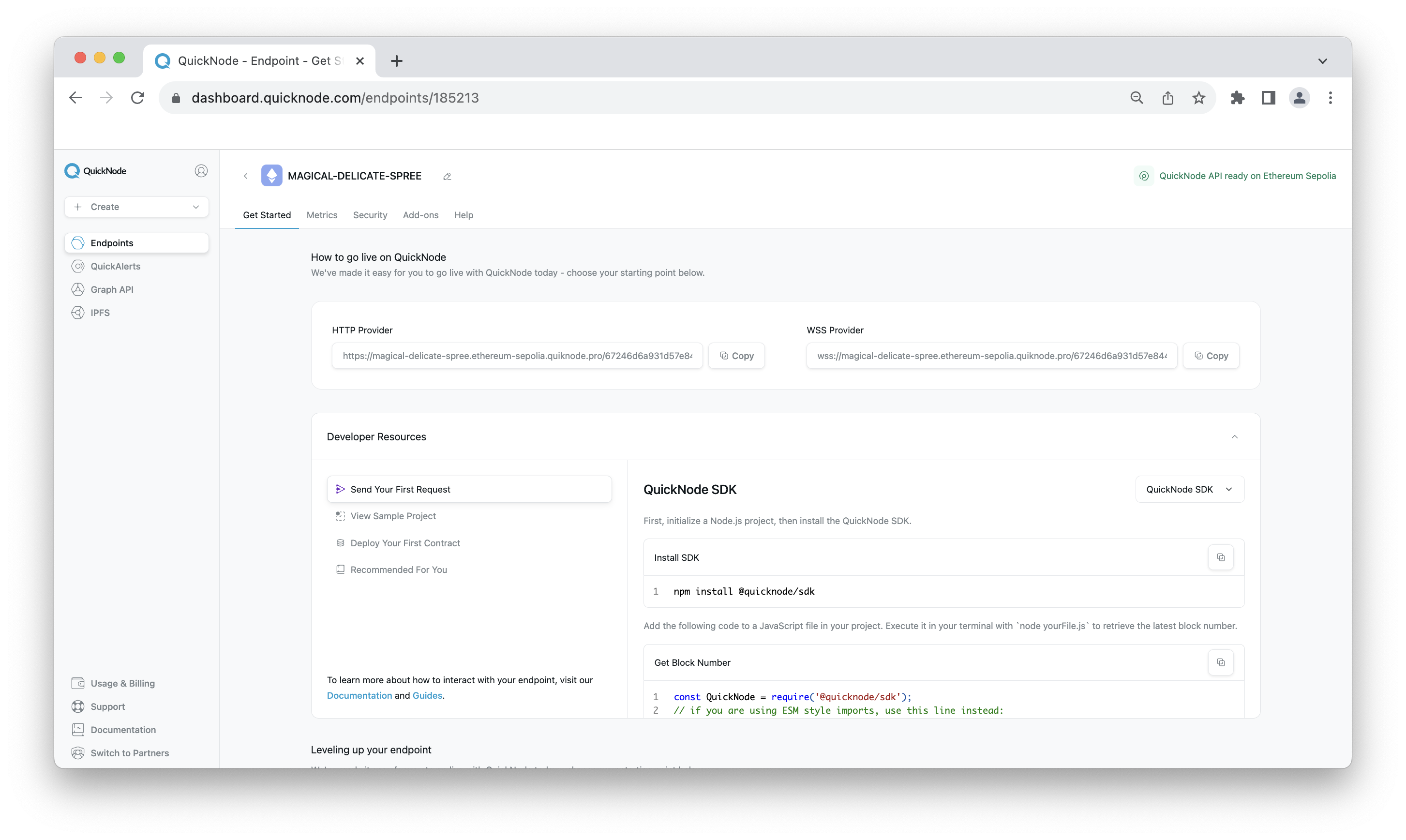 Sepolia QuickNode Endpoint