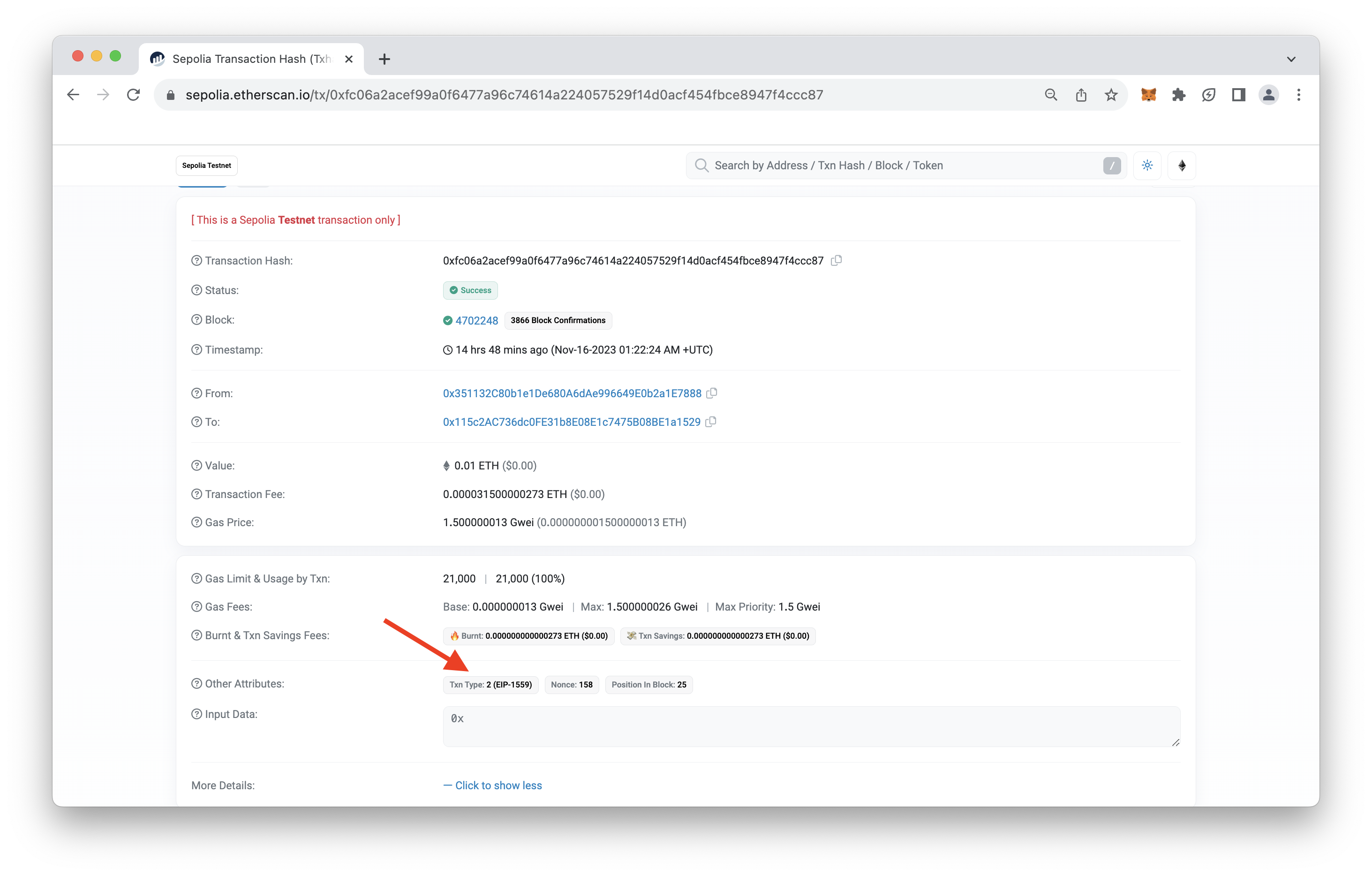 Sepolia Etherscan Transaction