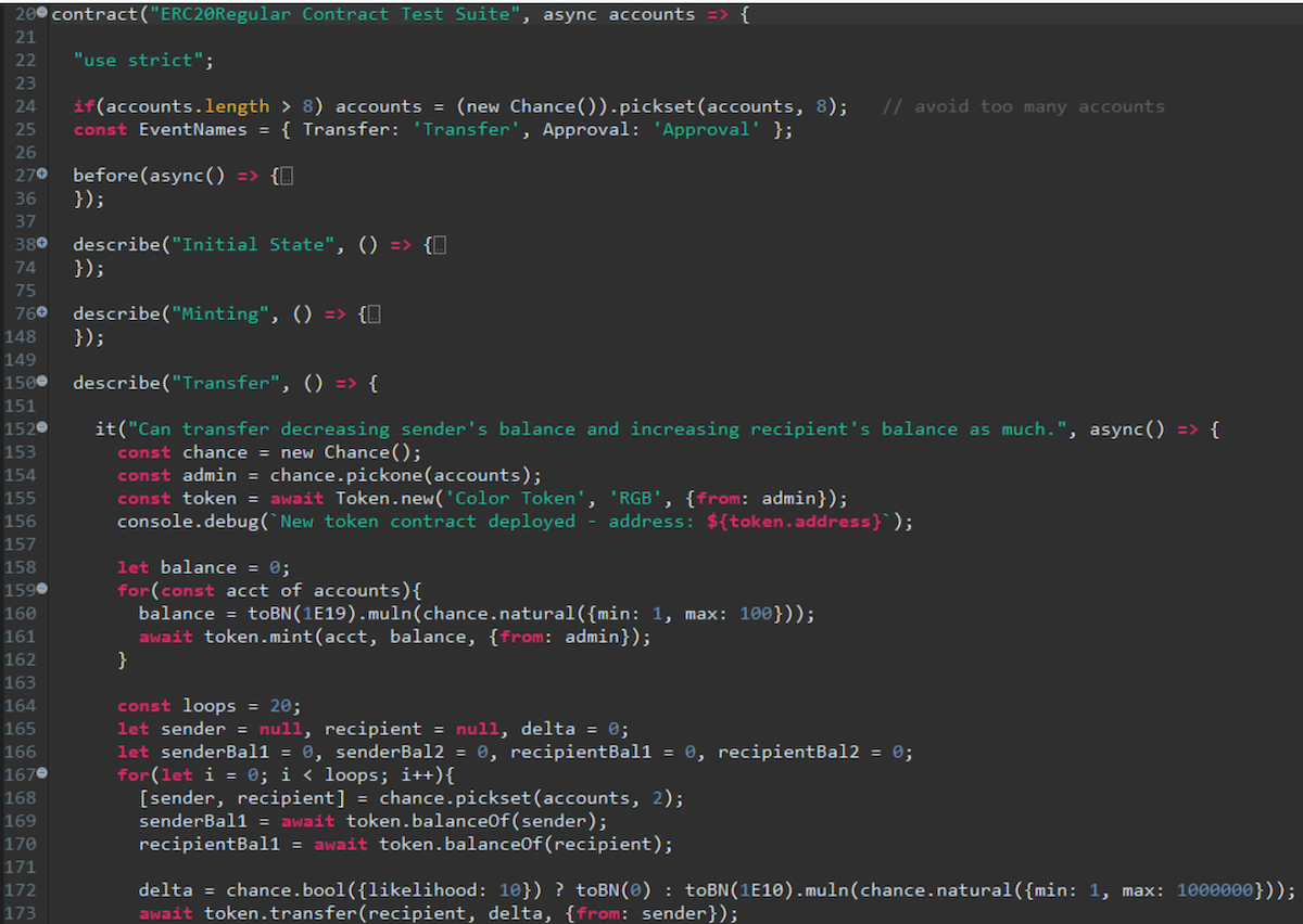 Solidity unit tests