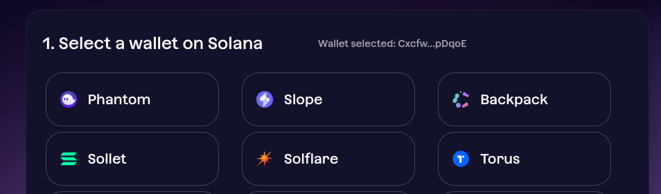 Wallet Connect Screen