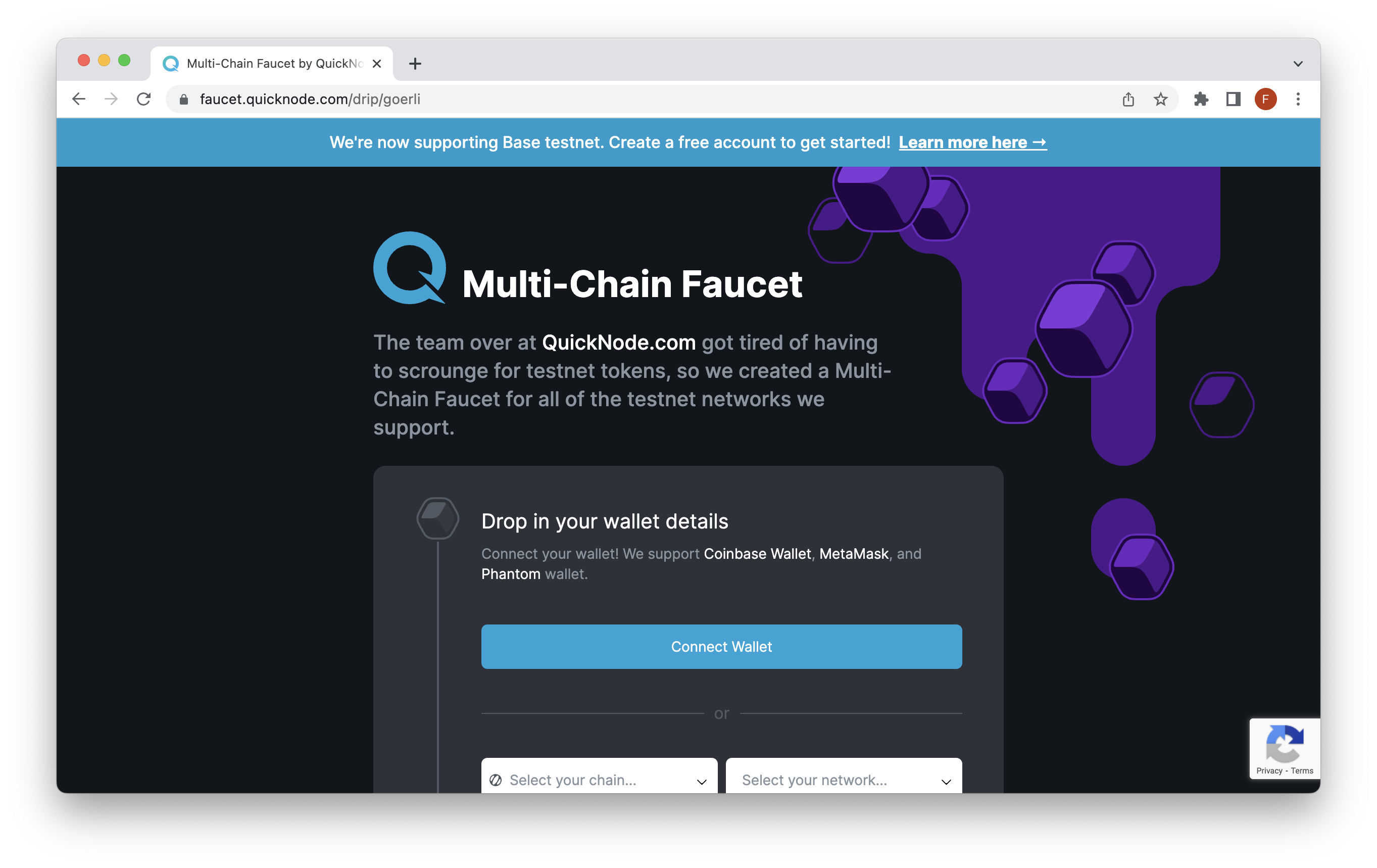 QuickNode Multi-Chain Faucet