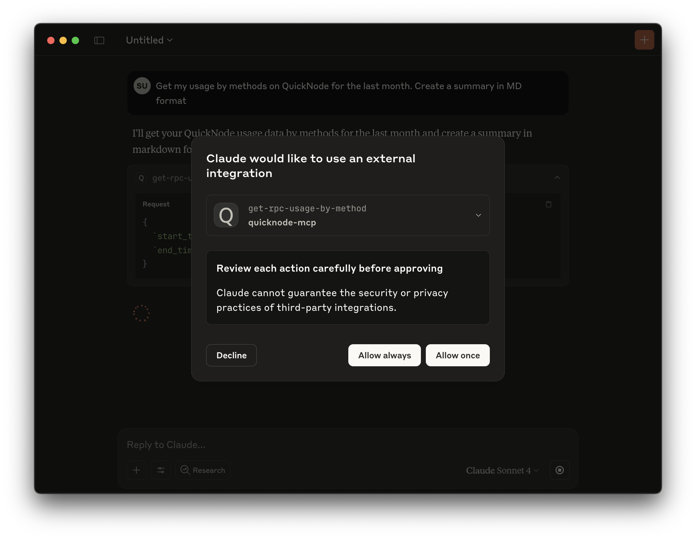 QuickNode MCP - Permission