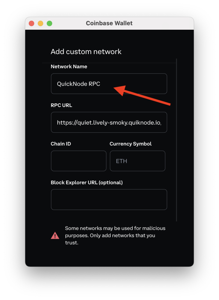 Coinbase Settings Networks