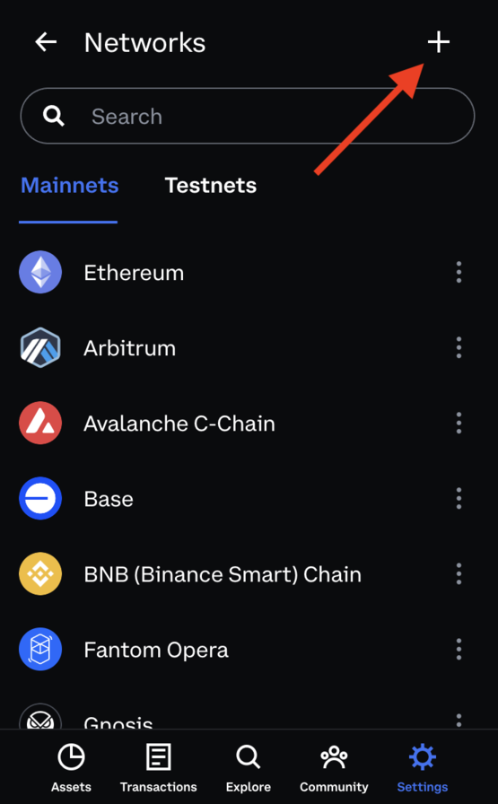 Coinbase Settings Networks