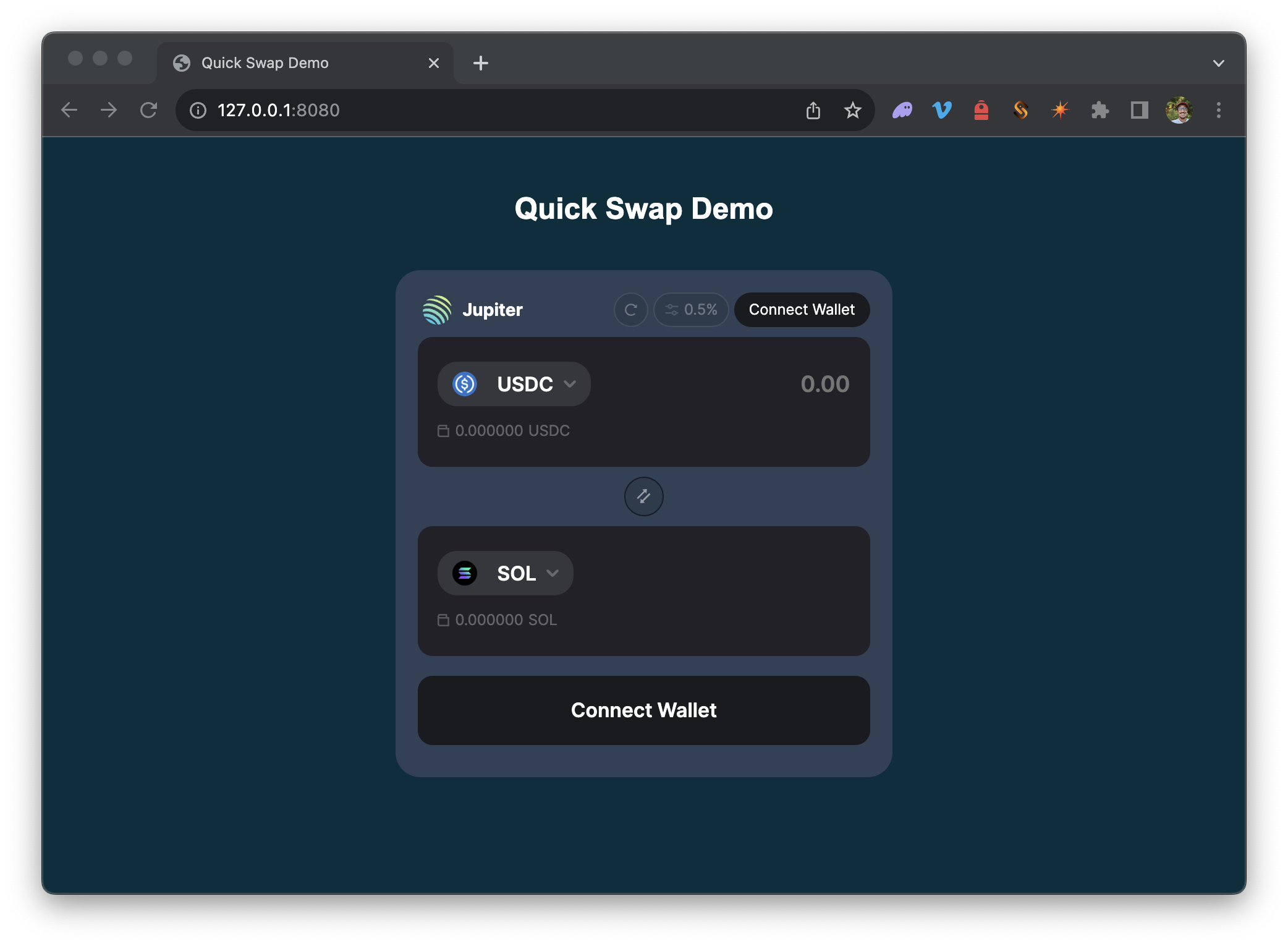 Jupiter Swap Component