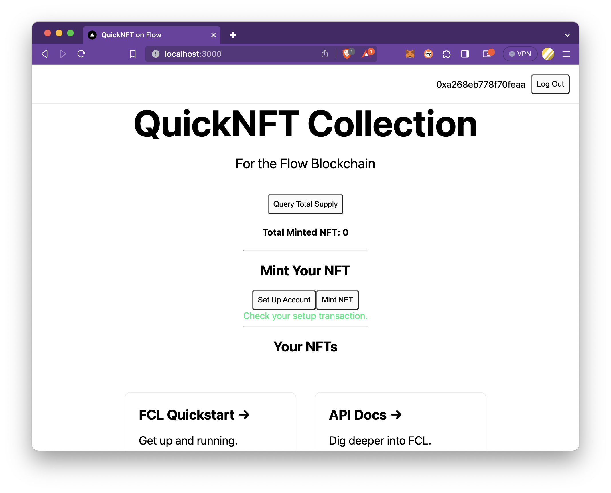 Set Up Account Transaction