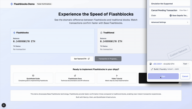 Flashblocks in Your App - Demo