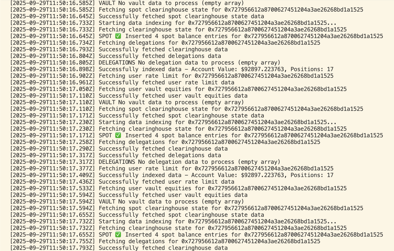 Indexer Running