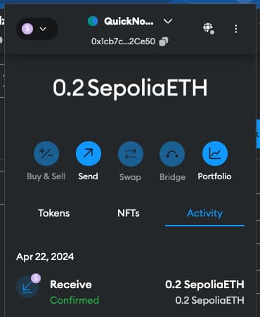 Sepolia ETH Tokens