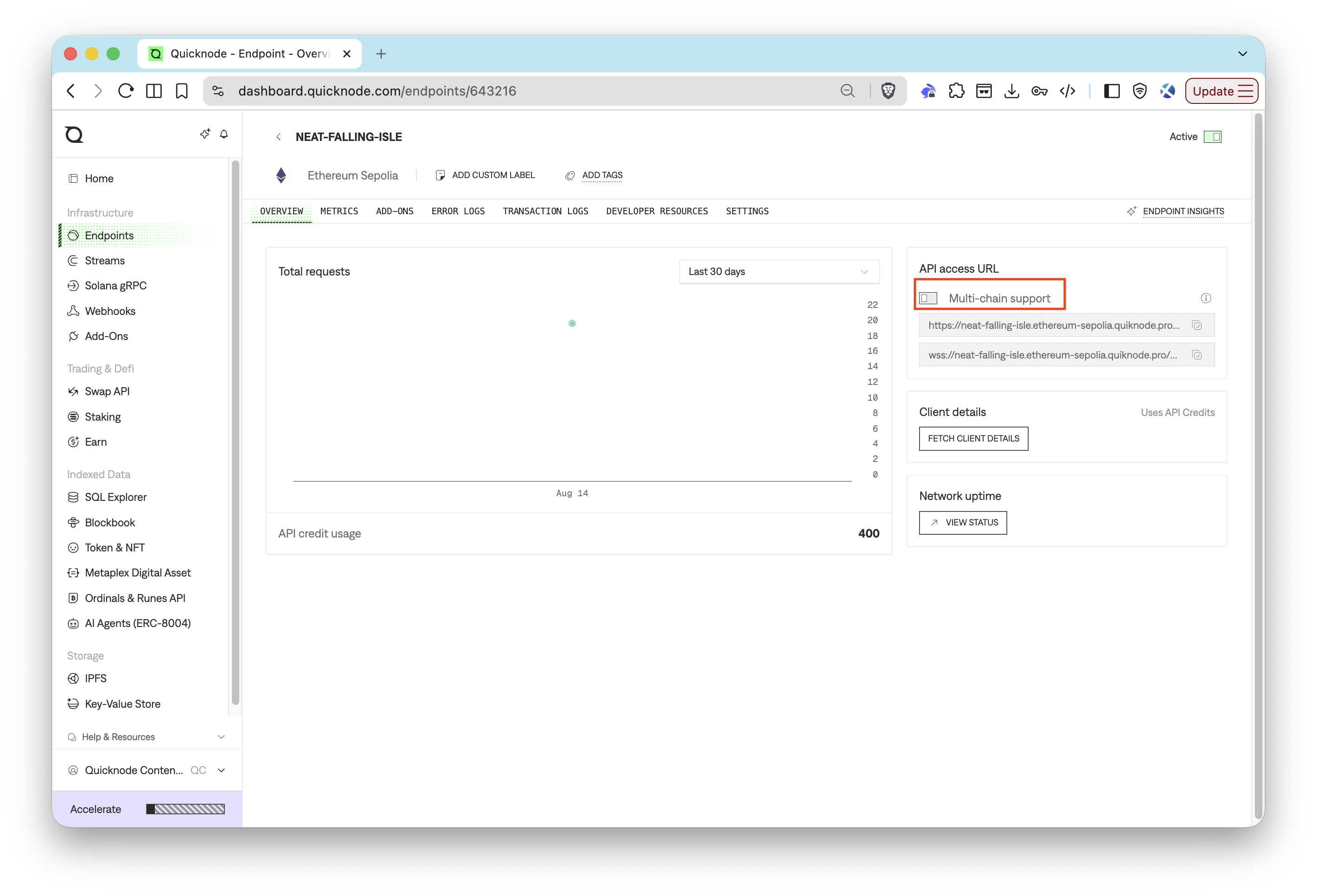 Quicknode Multichain Endpoint