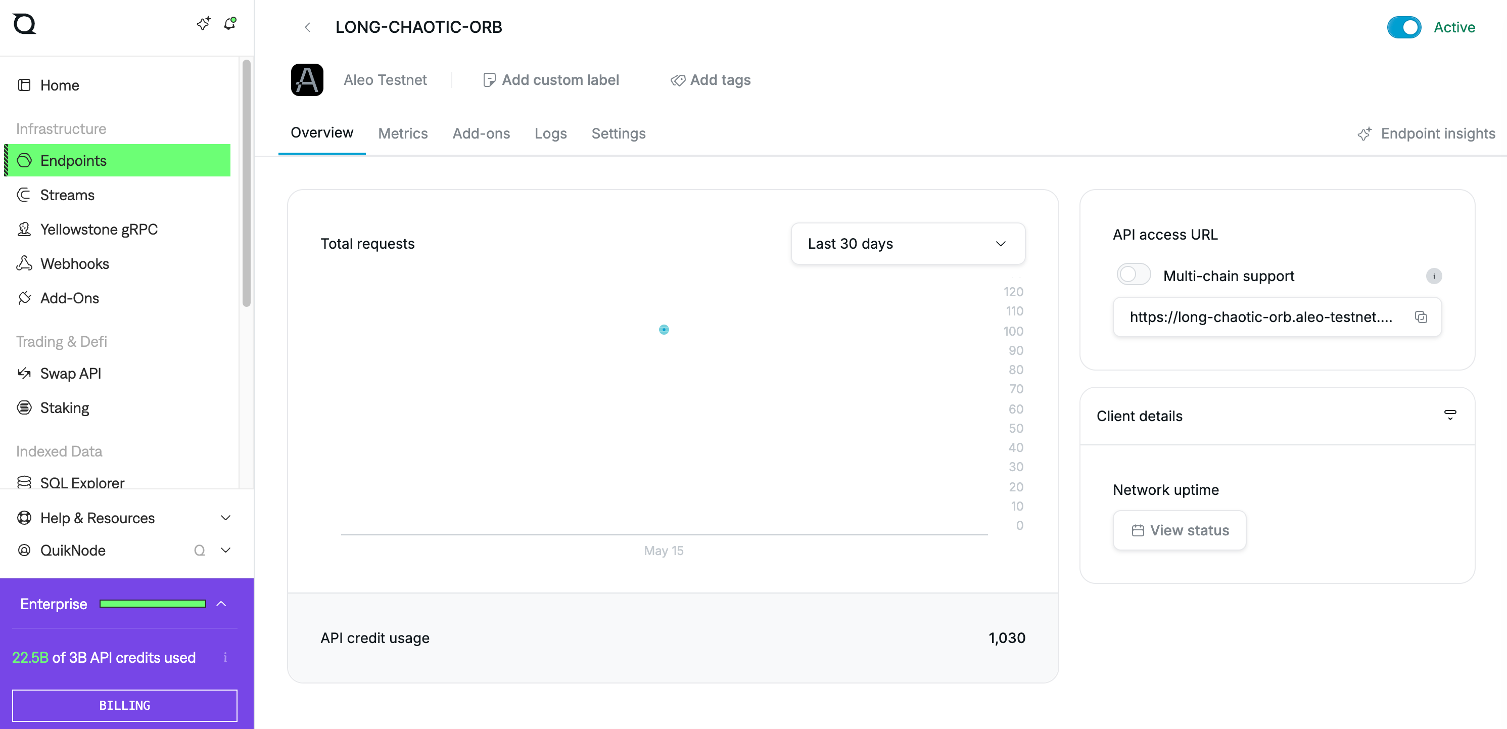 Quicknode Aleo endpoint