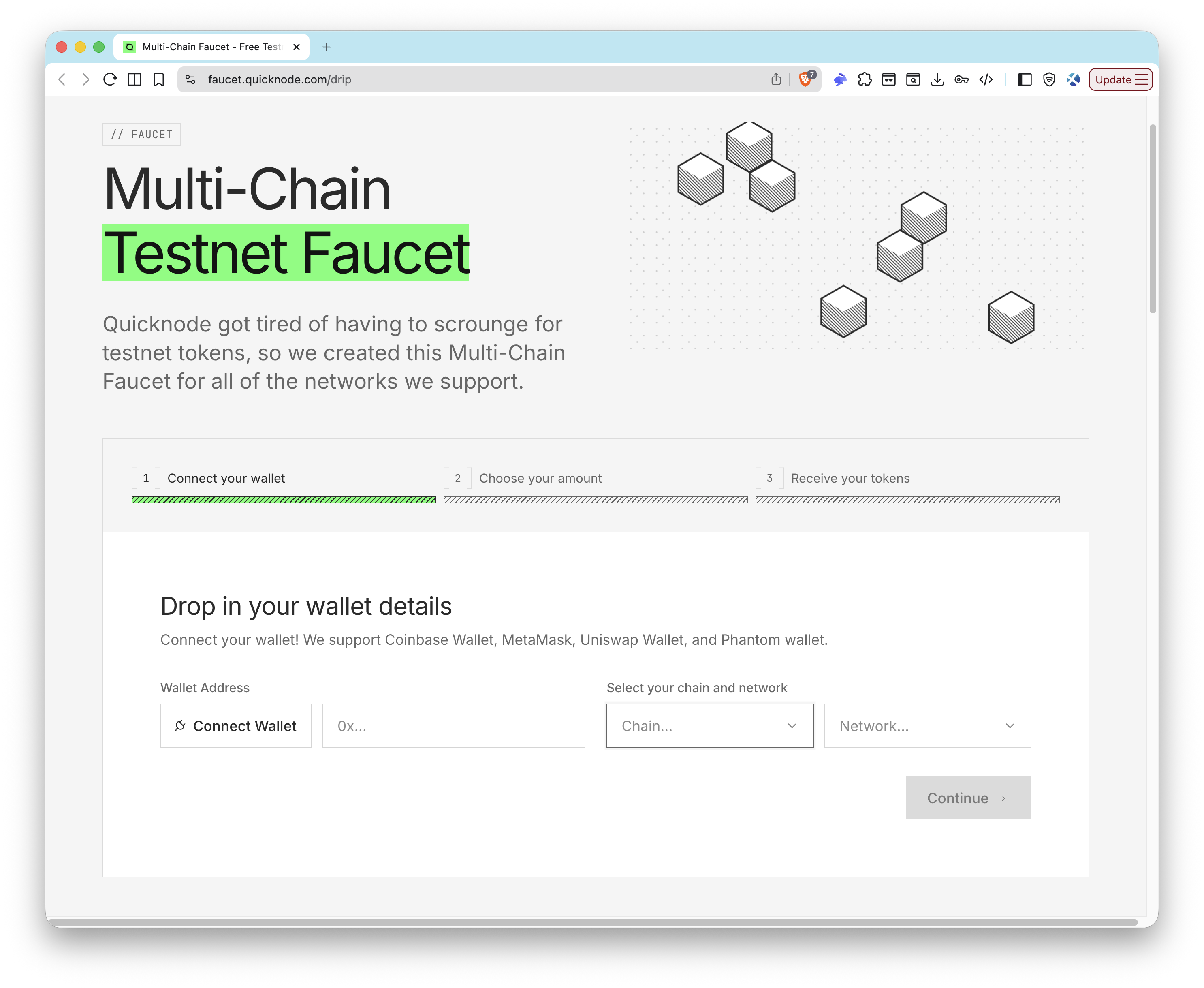 Quicknode Multi-Chain Faucet
