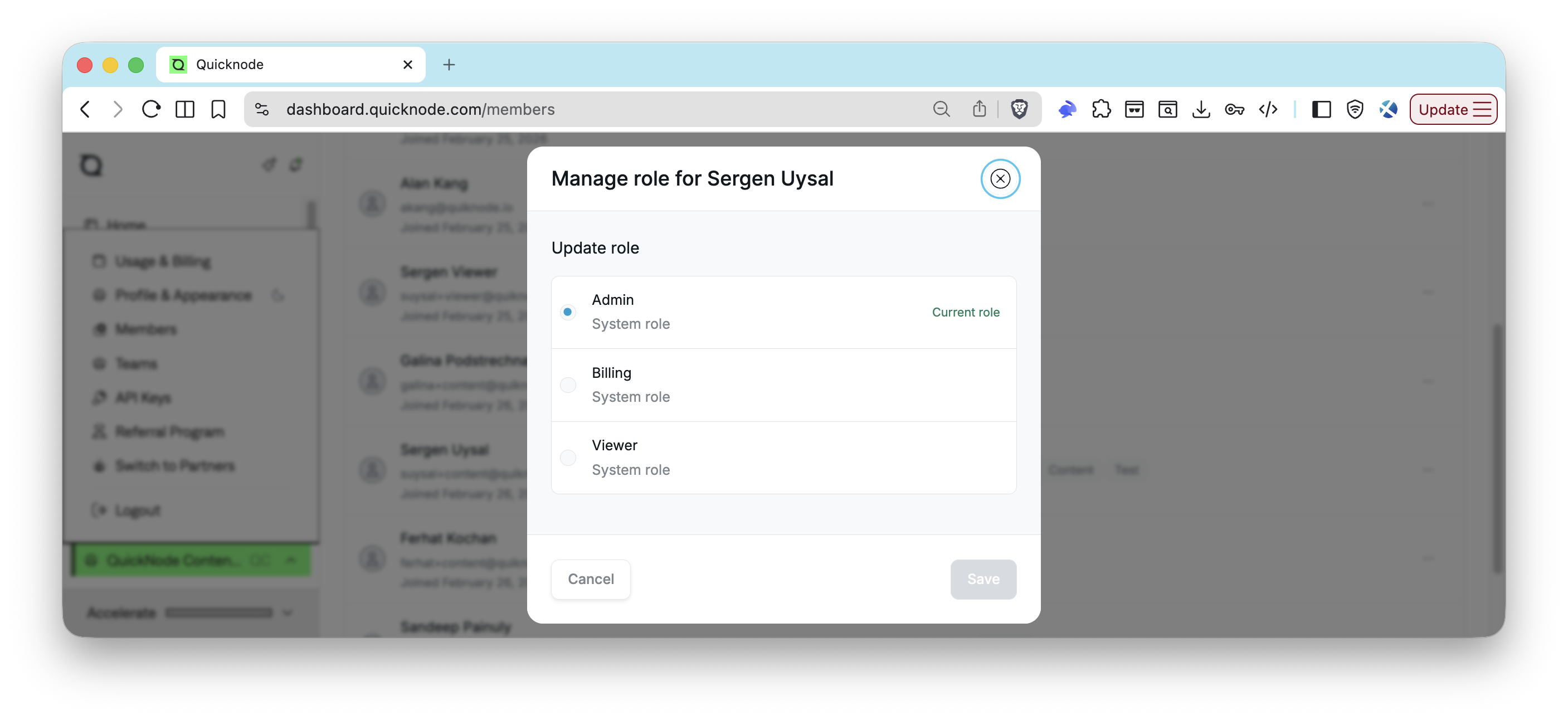 RBAC - Update Role