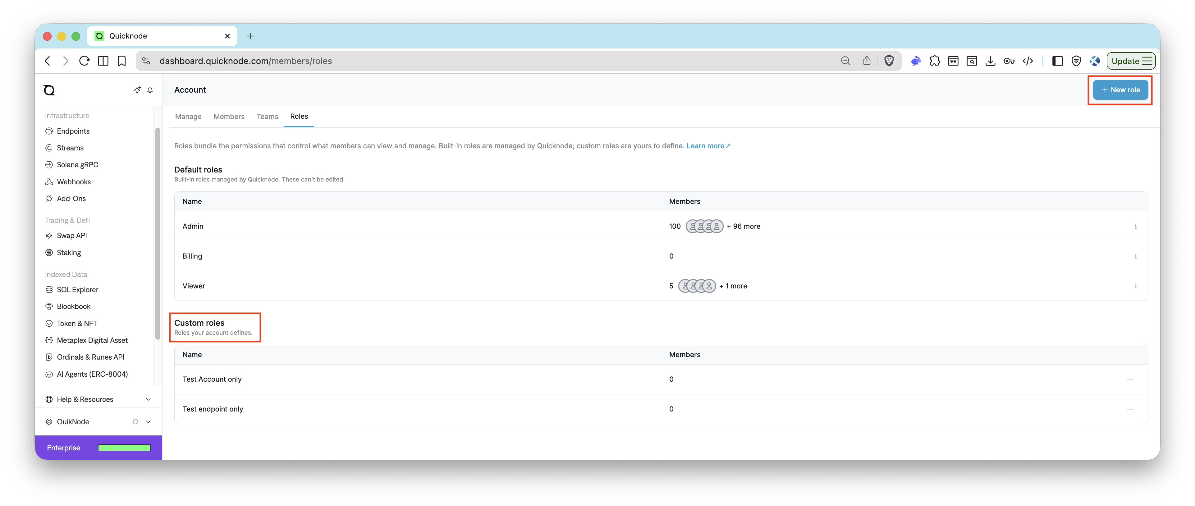 Roles Page