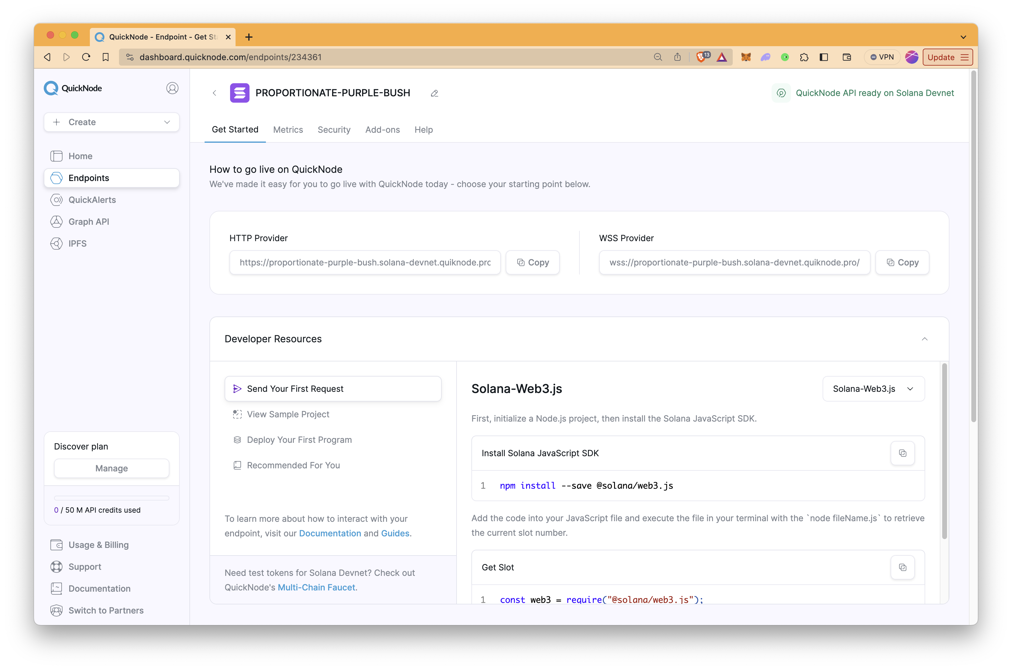 QuickNode Solana Node Endpoint