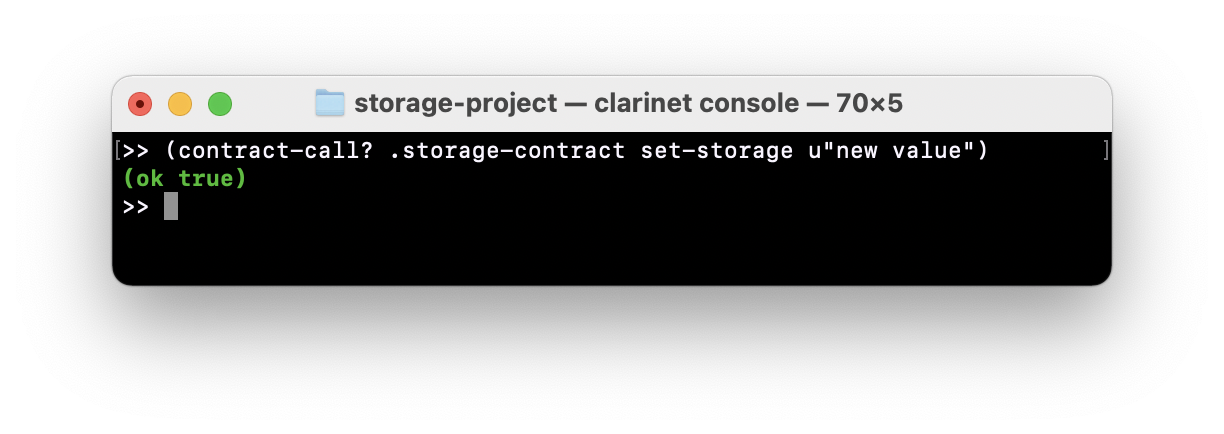 set storage function call